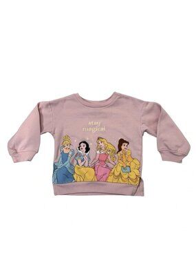 Disney Princess Toddler Girls Pink Long Sleeve Sweatshirt 2T